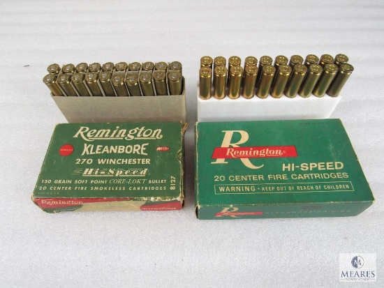 Remington .270 Win. Vintage Ammo, Mixed Lot.