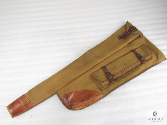 Vintage Canvas and Leather Folding Case