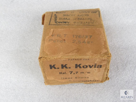 K.K.Kovia .303 British/7.7x56R Finish 1940 Box Ammo