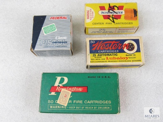 Two Vintage Boxes of .25 ACP Ammo