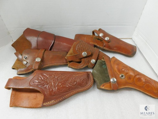 Six Assorted Leather Holsters