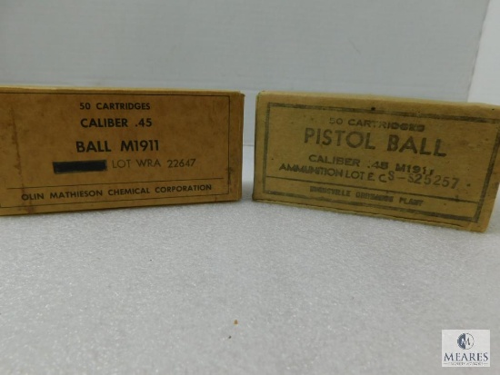Two Boxes of .45 ACP .230 Gr Military Ball Ammo