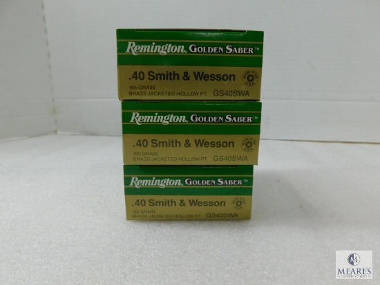 Remington .40 S&W Golden Saber 165 Gr. JHP.