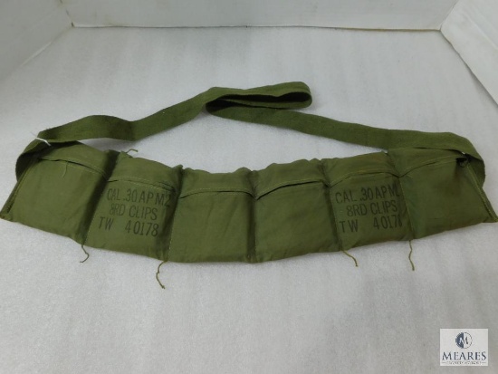 30-06 Ammo packed in Enbloc Clips and Bandolier