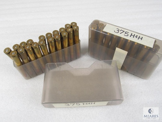 .375 H&H Magnum in two plastic sleeves
