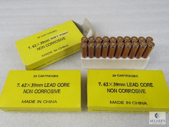 Chinese Yellow Box 7.62x39 Copper Washed Ammo
