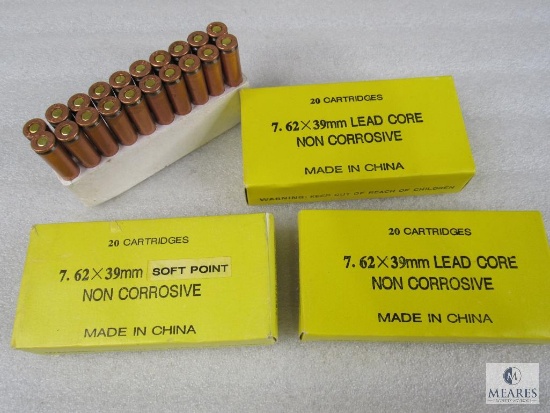 Chinese Yellow Box 7.62x39 Copper Washed Ammo