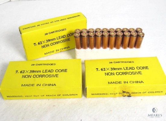 Chinese Yellow Box 7.62x39 Copper Washed Ammo Three Boxes