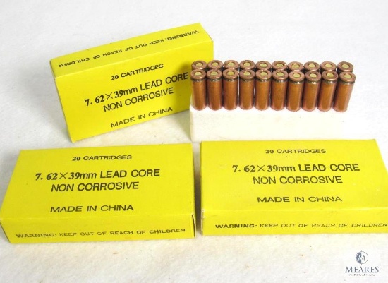 Chinese Yellow Box 7.62x39 Copper Washed Ammo Three Boxes