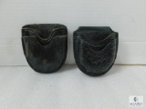 Two Black Leather Handcuff Holsters