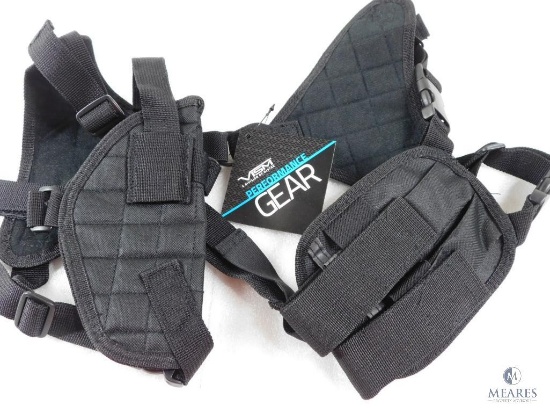 New Ambidextrous Tactical Shoulder Holster with Double Magazine Pouch