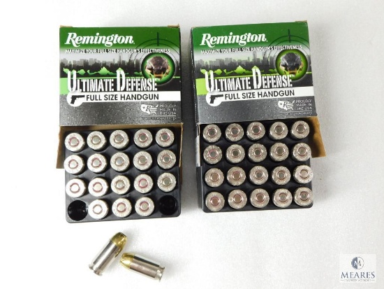 40 Rounds Remington Ultimate Defense .45 ACP Ammo. 185 Grain Jacketed Hollow Point