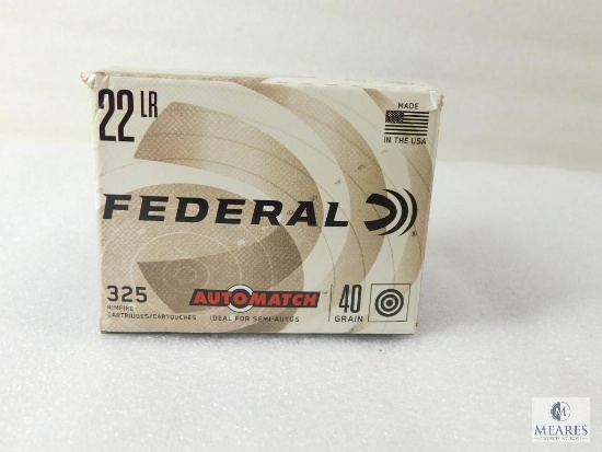 325 Rounds Federal .22 Long Rifle Ammo. 40 Grain