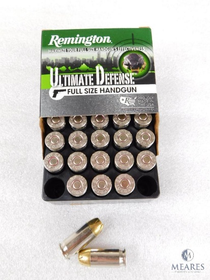 20 Rounds Remington Ultimate Defense .45 ACP Ammo. 185 Grain Jacketed Hollow Point