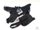 New Ambidextrous Tactical Shoulder Holster with Double Magazine Pouch