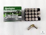 20 Rounds Remington Ultimate Defense .45 ACP Ammo. 185 Grain Jacketed Hollow Point