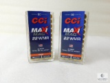 100 Rounds CCI Maxi-Mag .22 Magnum Ammo. 40 Grain TMJ