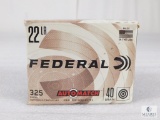 325 Rounds Federal .22 Long Rifle Ammo. 40 Grain