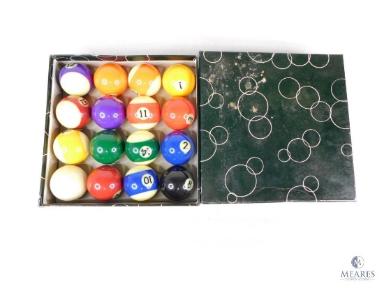 Set of Pool Balls in Box
