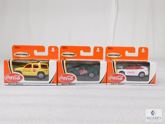 Lot of Three Coca-Cola Matchbox Cars