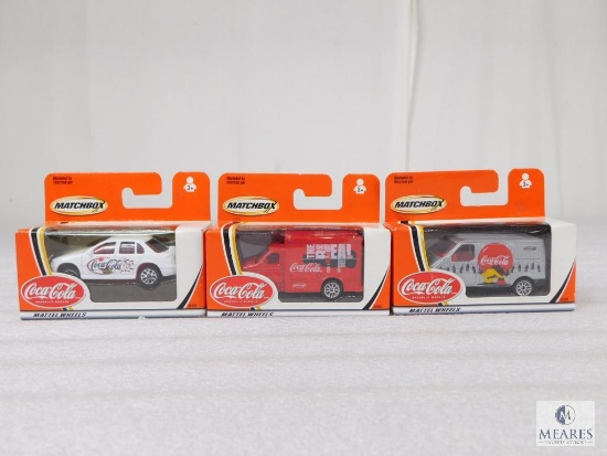 Lot of Three Coca-Cola Matchbox Cars