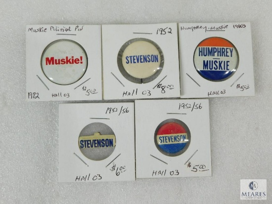 Original Campaign Pins From 1950's, 1960's and 1970's