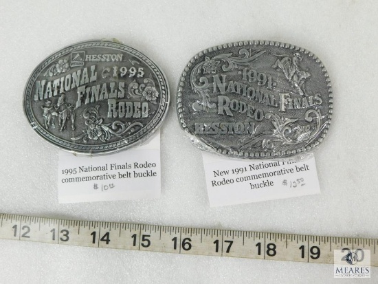 1991 and 1995 National Finals Hesston Belt Buckles