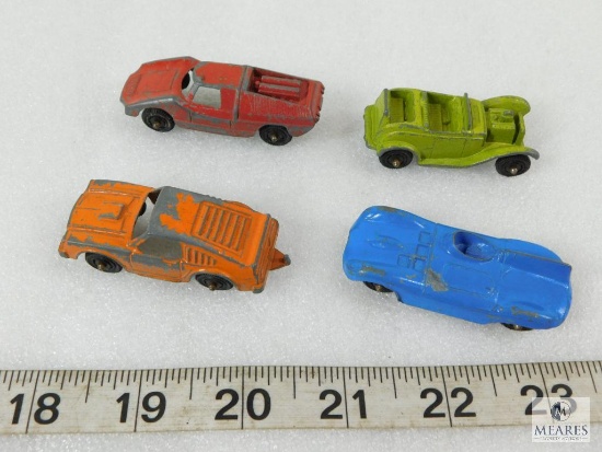 Lot of Four Vintage Tootsie Toy Cars