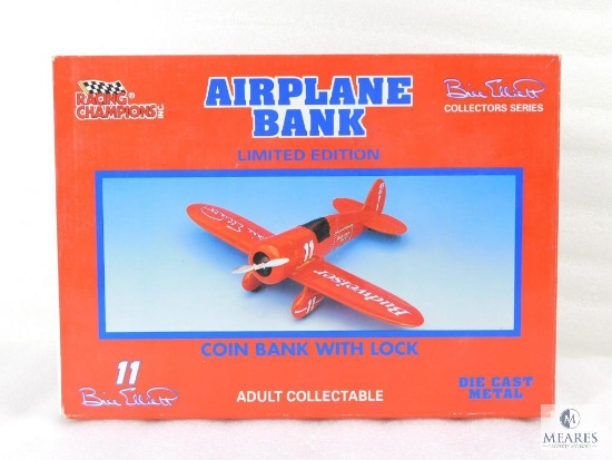 Racing Champions Airplane Bank Limited Edition Die Cast Metal Bill Elliott