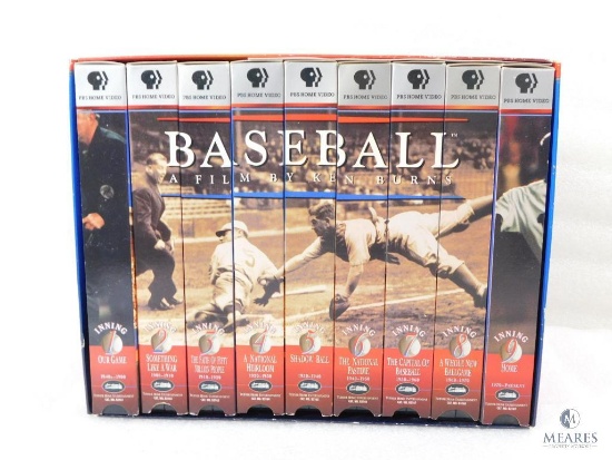 PBS Home Video Collection Complete Set of 9 VHS Baseball Tapes Includes 9 Card Baseball Trading Card