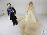 Lady Diana and Prince Charles Dolls on their Wedding Day