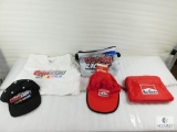 Lot Nascar Coors Light and Marlboro Advertising Items: Hats, Cooler, T-Shirt, Duffel Bag