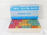 Milton Bradley Cubicle Counting Blocks 100 Colored Cubes
