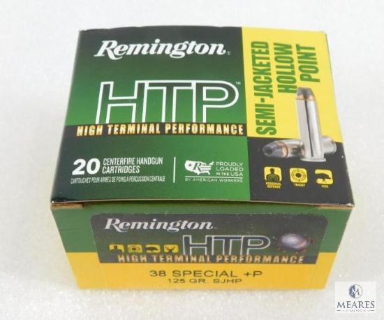 20 Rounds Remington .38 Special 125 Grain Semi-Jacketed Hollow Point Ammo