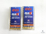 100 Rounds CCI Maxi-Mag .22 WMR Magnum 40 Grain TMJ Ammo
