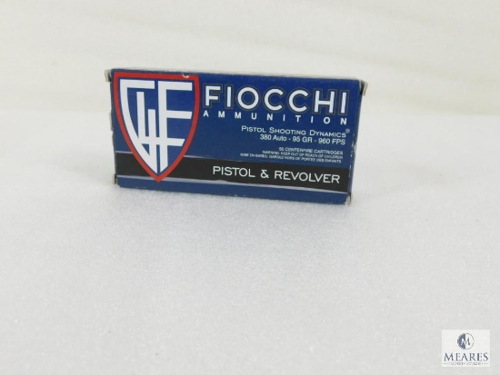 50 Rounds Fiocchi .380 ACP Auto 95 Grain FMJ Ammo