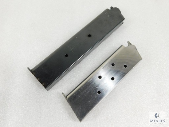Lot of Two Colt Stamped 1911 Style Magazines .45 ACP - One Extended Mag