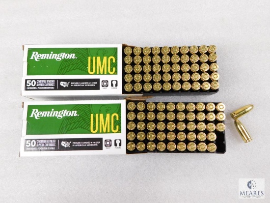 100 Rounds Remington UMC 9mm Luger 115 Grain FMJ Ammo
