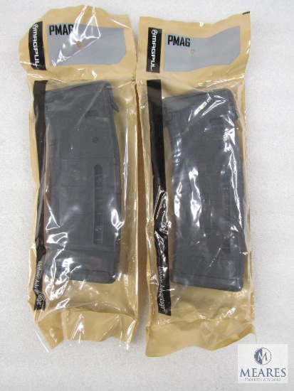 Lot Two New Magpul PMAG 30 AR15 / M16 30 Round Window Magazines