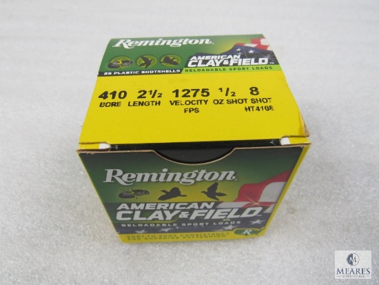 25 Rounds Remington Clay & Field 410 Gauge 8 Shot 2-1/2" Shotshells
