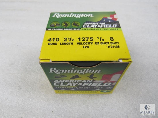 25 Rounds Remington Clay & Field 410 Gauge 8 Shot 2-1/2" Shotshells