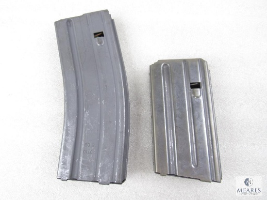 Lot of Two Colt Stamped AR15 5.56 Magazines (1) 30 and (1) 15 Round