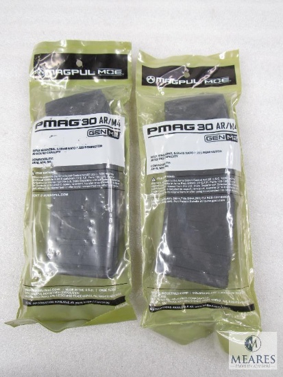 Lot Two New Magpul PMAG 30 AR/M4 30 Round Window Magazines