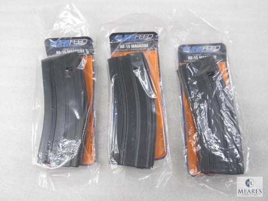 Lot of Three Surefeed 30 Round AR15 5.56 / .223 Magazines