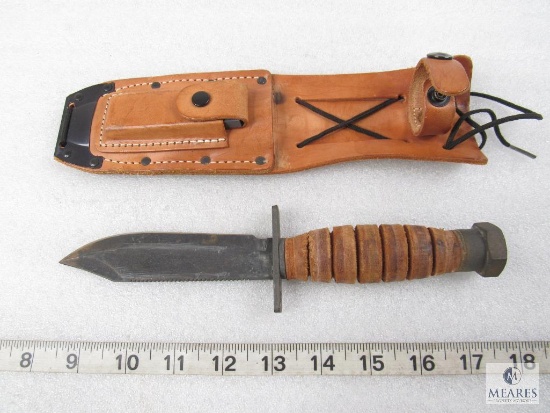 Field Fixed Blade Knife With Leather Sheath and Sharpening Block