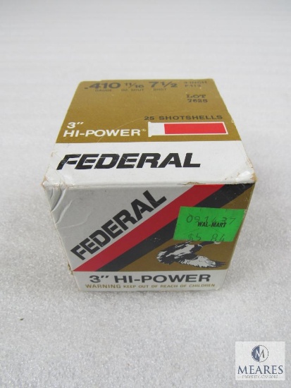 25 Rounds Federal Hi-Power 410 Gauge 3" 7-1/2 Shot 11/16 oz Shotshells