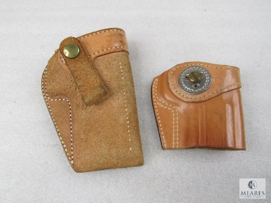 Lot Two Leather Holsters (1) Stamped Milt Sparks