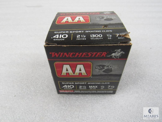 25 Rounds Winchester AA 410 Gauge 2-1/2" 7-1/2 Shot 1/2 oz Shotshells
