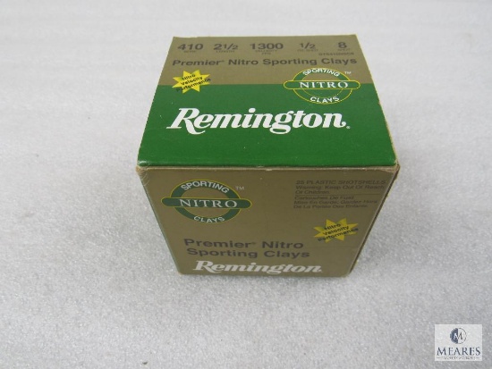25 Rounds Remington 410 Gauge 2-1/2" 1/2 oz 8 Shot Shotshells