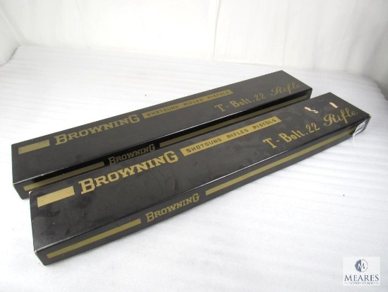 Two Browning T-Bolt .22 Bolt Action Rifle Boxes - Empty Boxes Only